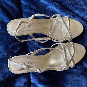 Low gold/silver heels